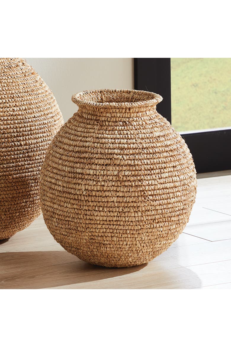 Remi Woven Vase, Alternate, color, Beige