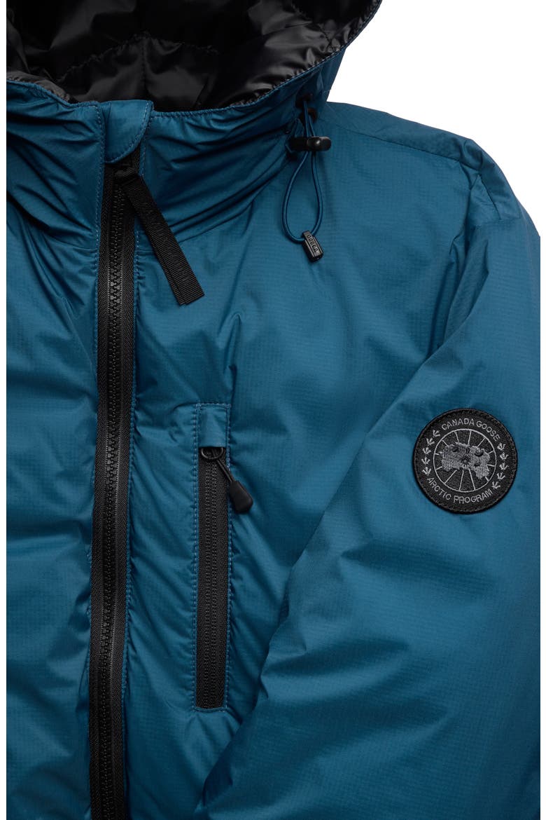 Lodge Packable Down Hooded Jacket, Alternate, color, GUARD BLUE - BLEU GARDE