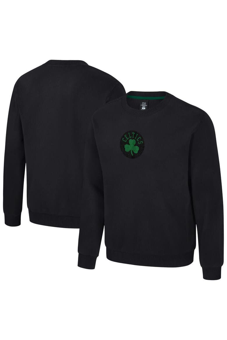 Unisex Stadium Essentials Black Boston Celtics Club Level Chenille Sweatshirt, Main, color, Black