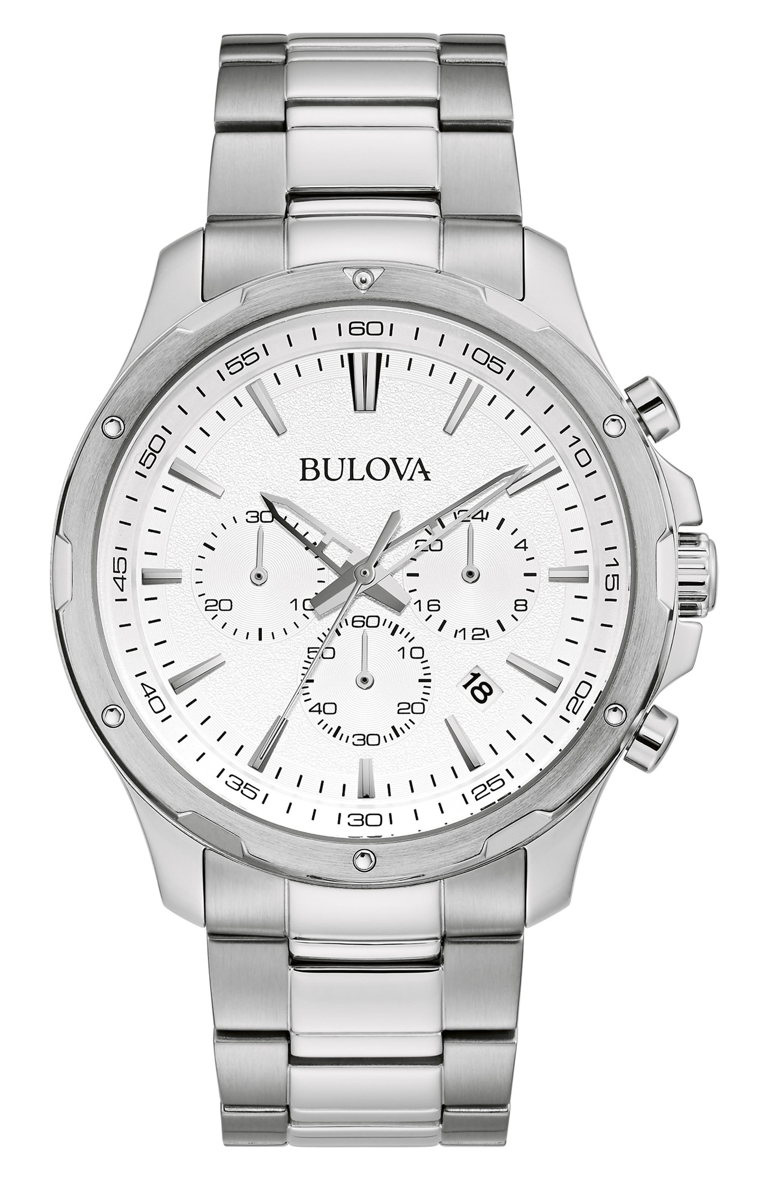 BULOVA Bracelet Strap Chronograph Watch, 43mm