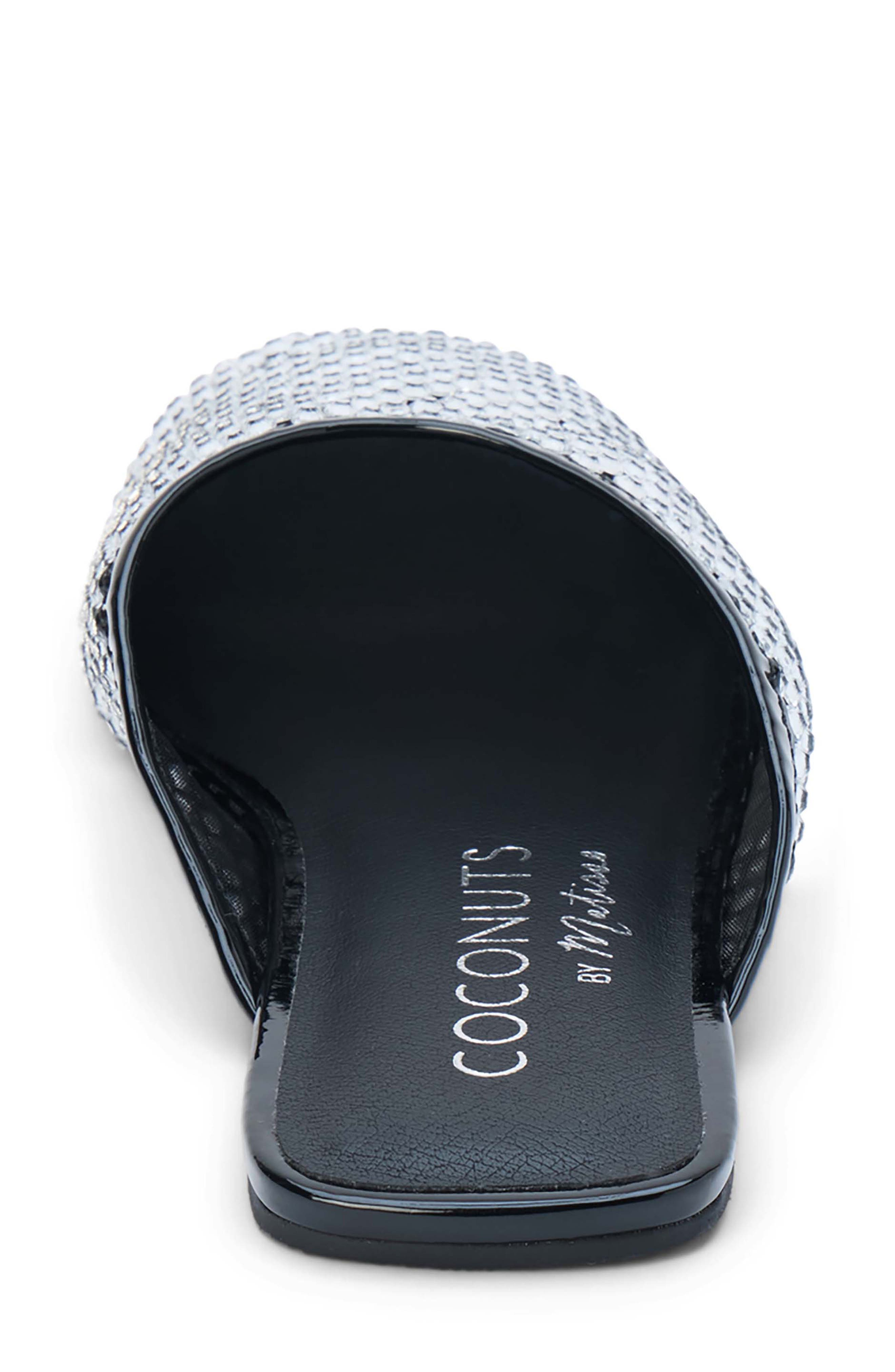 Coconuts by Matisse Karlie Rhinestone Mesh Mule, Alternate, color, Black