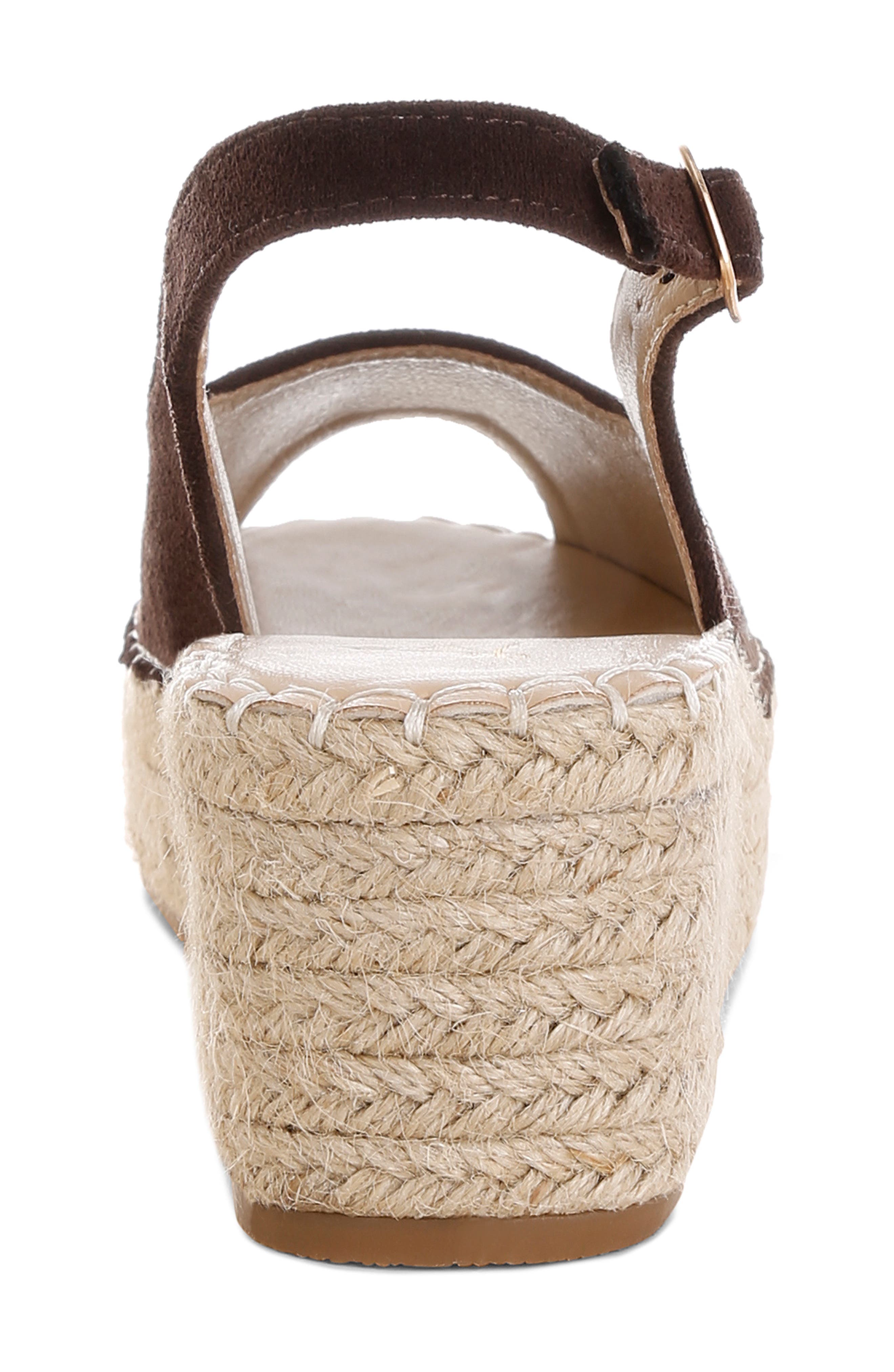 LONDON RAG Georna Platform Wedge Espadrille Sandal, Alternate, color, Brown