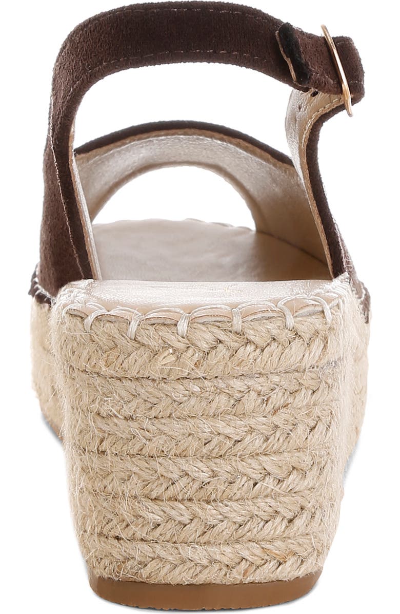 LONDON RAG Georna Platform Wedge Espadrille Sandal, Alternate, color, Brown