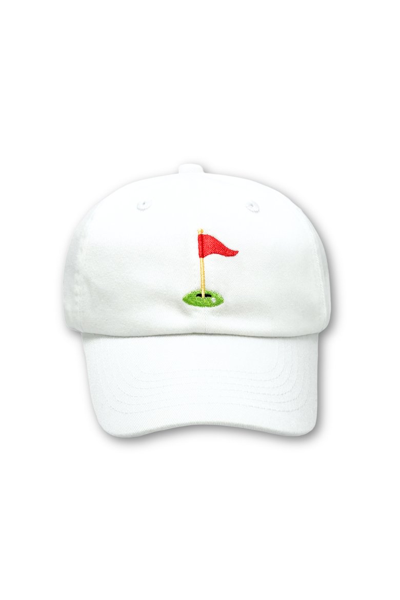 Golf Flag Baseball Hat, Main, color, White