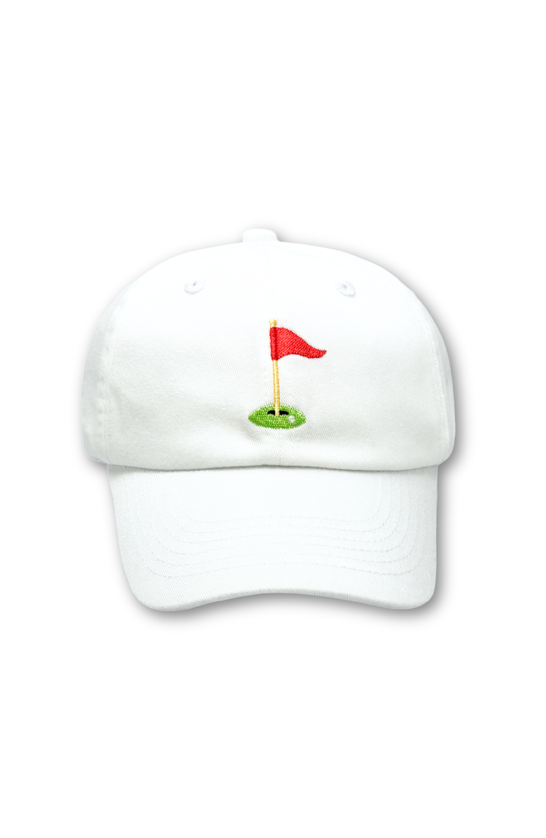 Bits & Bows Golf Flag Baseball Hat, Main, color, White
