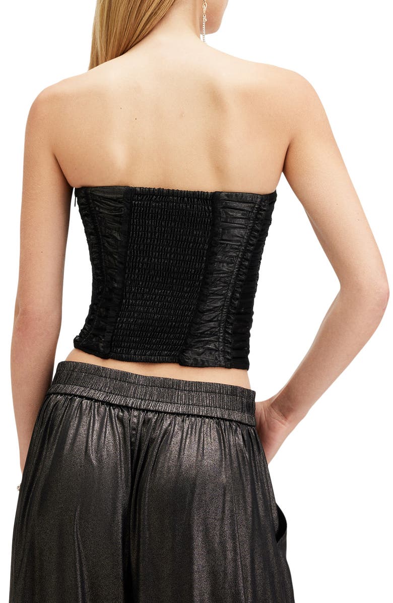 AllSaints Livvy Sparkle Strapless Corset, Alternate, color, 