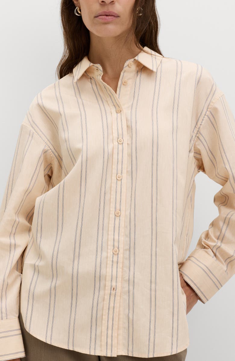 M&S Stripe Shirt, Alternate, color, Beige