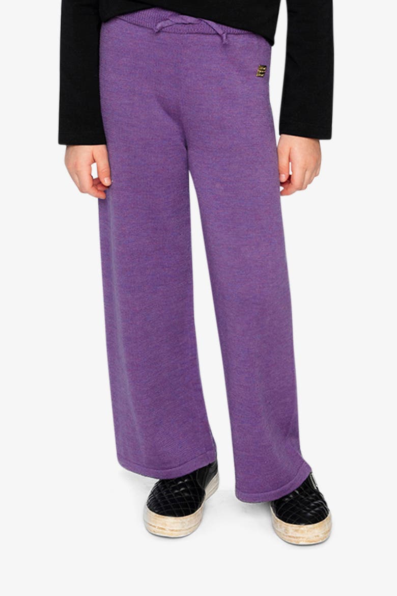 Cozy Texture Wide Leg Knitted Pants, Alternate, color, Violet