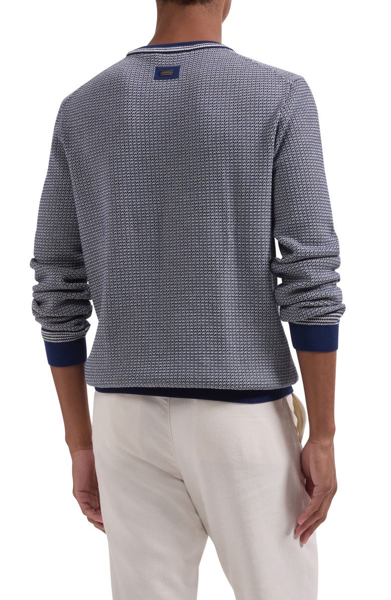 Bugatchi Jacquard Knit Sweater, Alternate, color, Navy