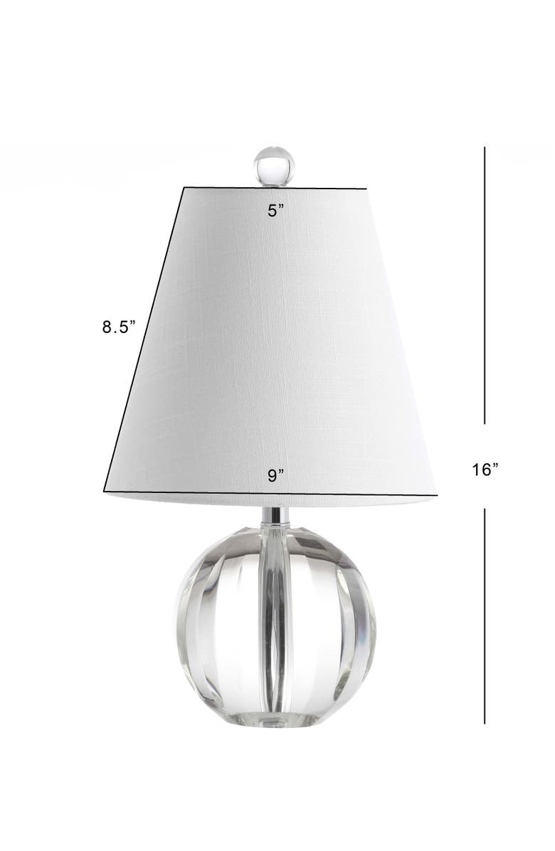 JONATHAN Y Goddard Crystal Ball/Metal LED Table Lamp, Alternate, color, Clear