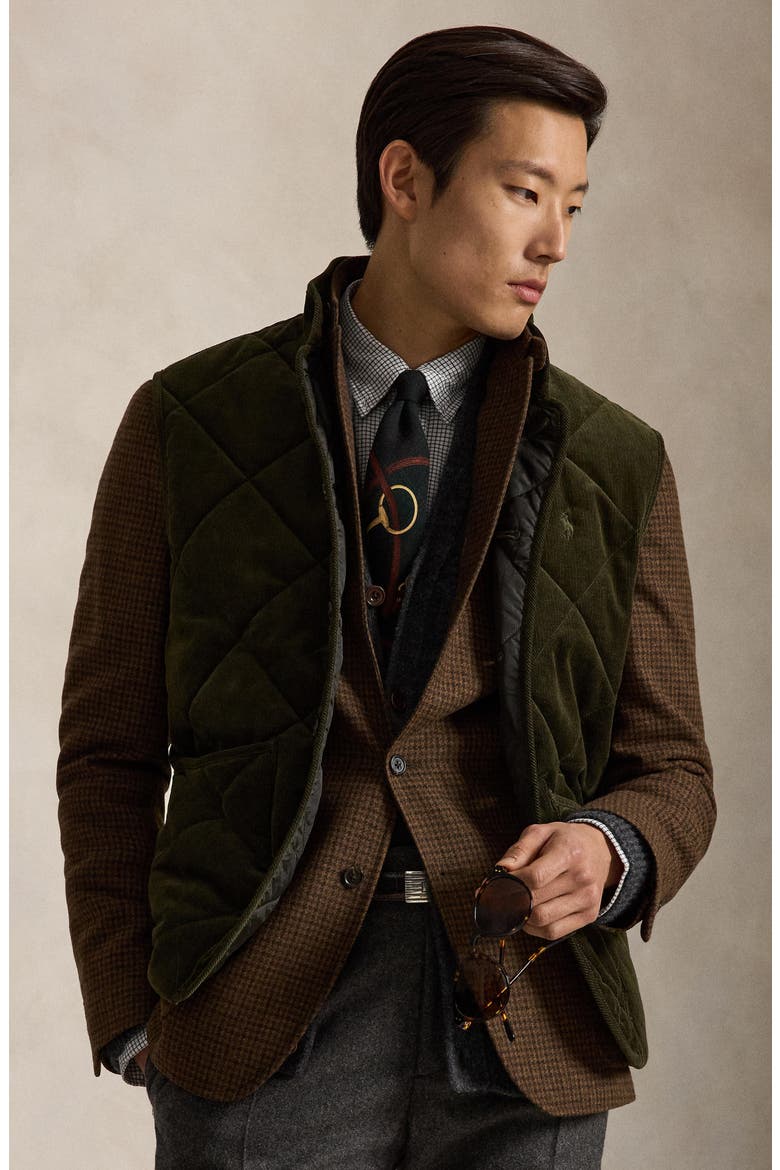 Quilted Corduroy Vest, Alternate, color, COMPNY OLV