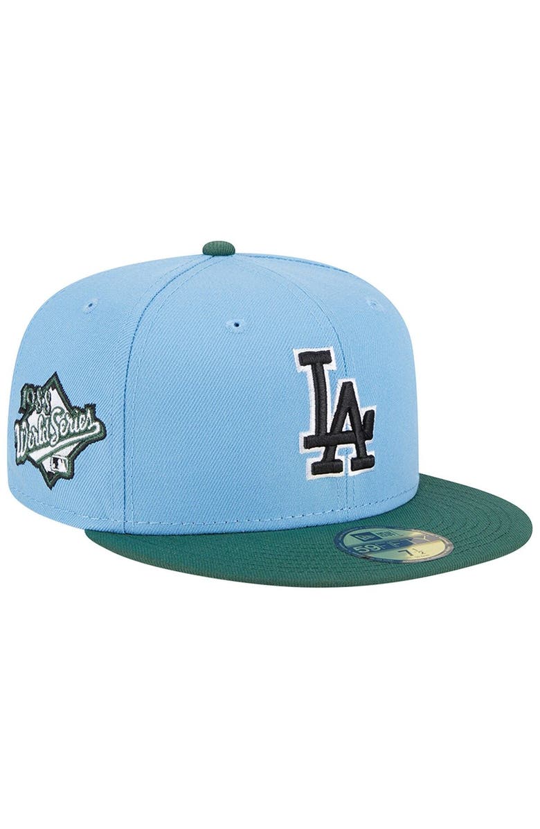 New Era Men's New Era Sky Blue/Cilantro Los Angeles Dodgers 1988 World Series 59FIFTY Fitted Hat, Main, color, Light Blue