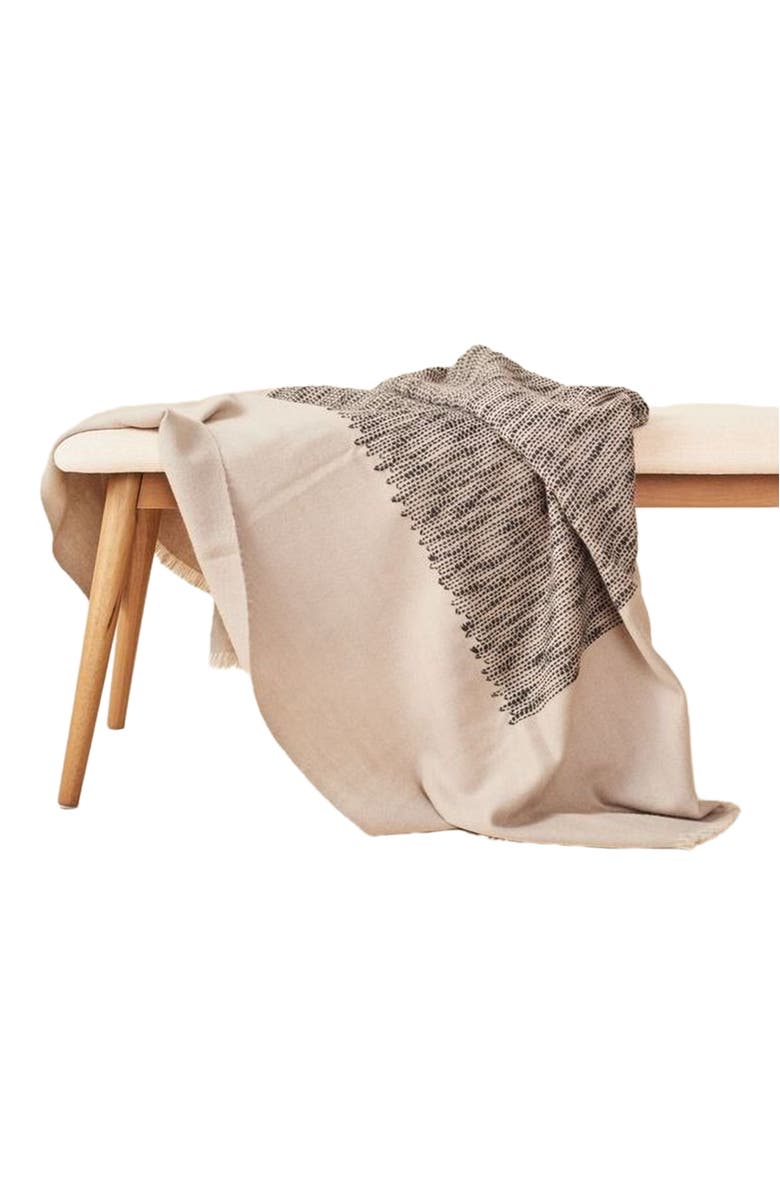 Studio Variously Flo Brown Merino Textured Handloom Throw, Alternate, color, Brown