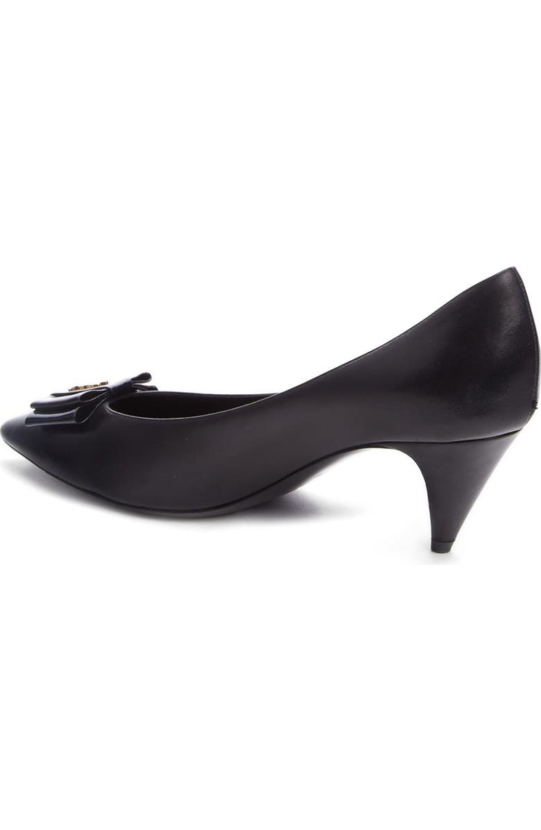 Saint Laurent Pierrot Monogram Bow Pointed Toe Pump, Alternate, color,