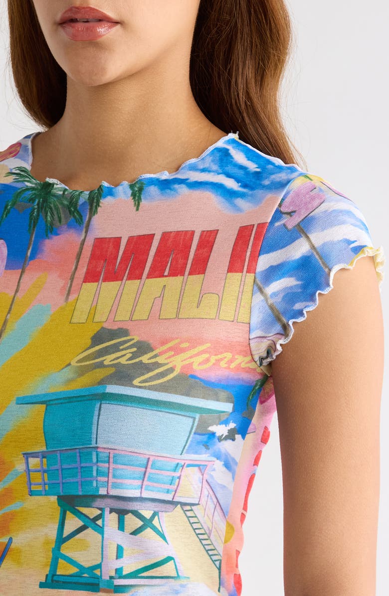 Rip Curl Hotel Malibu Semisheer T-Shirt, Alternate, color, Blue Multi