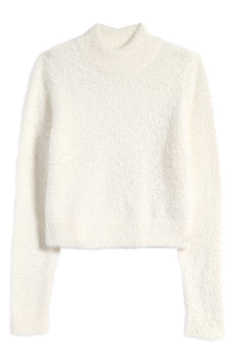 Kids' Eyelash Knit Crop Sweater (Big Kid)