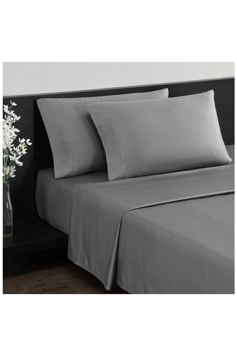 Sateen Sheet Set, Alternate, color, SOFT CHARCOAL