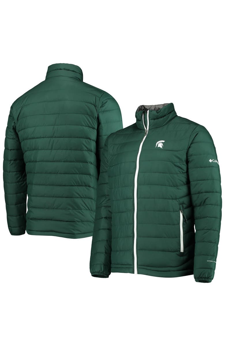 Columbia Men's Columbia Green Michigan State Spartans Powder Lite Omni-Heat Reflective Full-Zip Jacket, Main, color, 