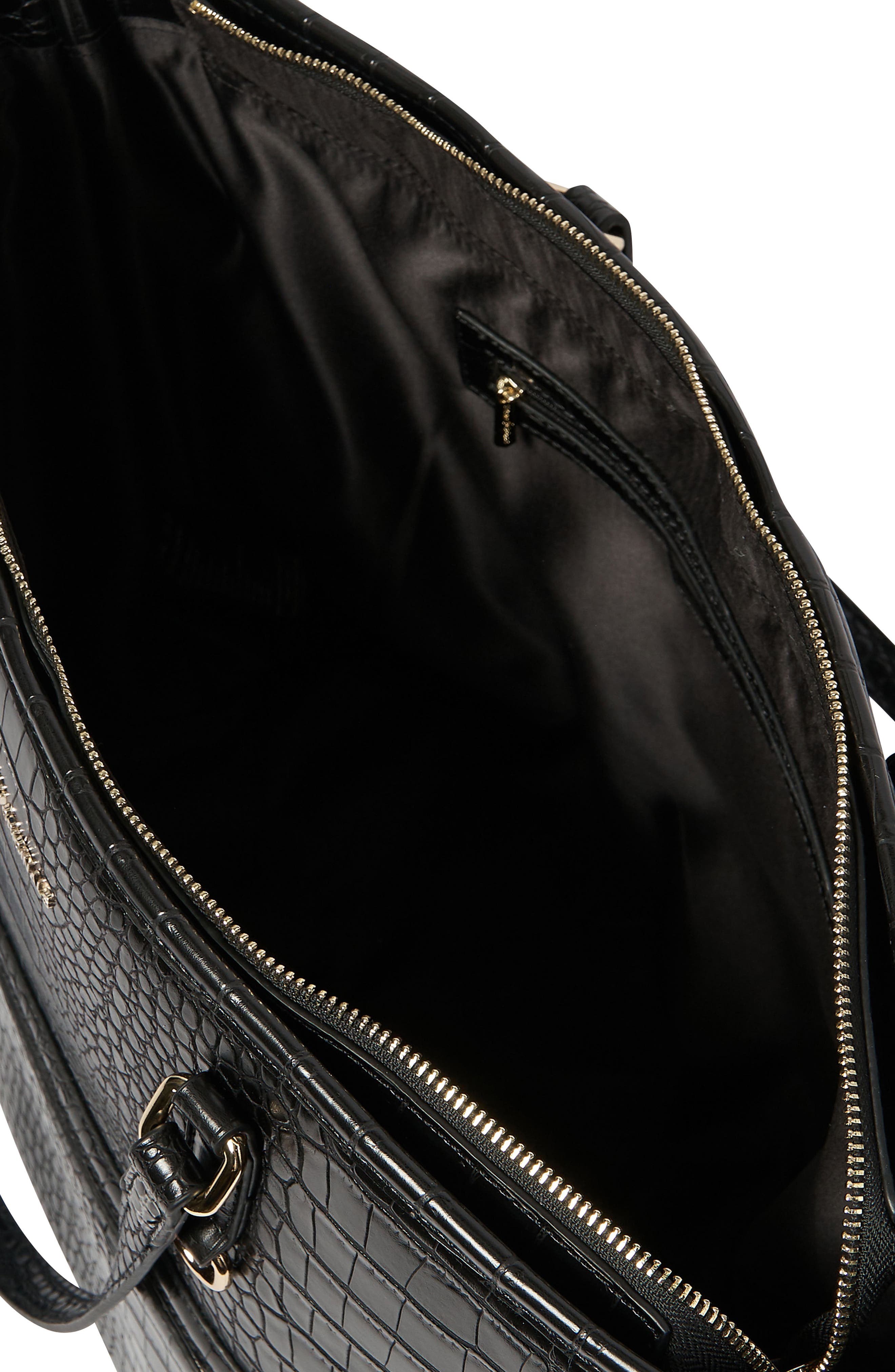 Urban Originals Croc Embossed Vegan Leather Tote, Alternate, color, 