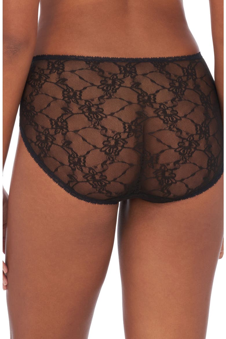 Bliss Allure Lace French Cut Panties, Alternate, color, BLACK