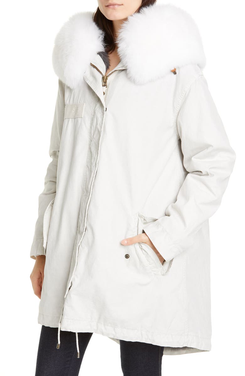 Mr & Mrs Italy Parka with Genuine Fox Fur Lining & Trim, Alternate, color, 