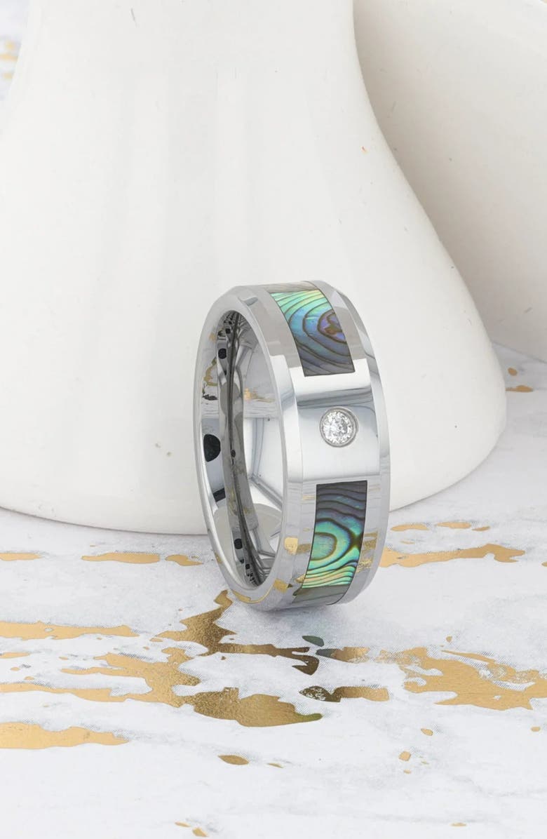 Larson Jewelers Honolulu Mother of Pearl White Diamond Ring, Alternate, color, Mother Of Pearl