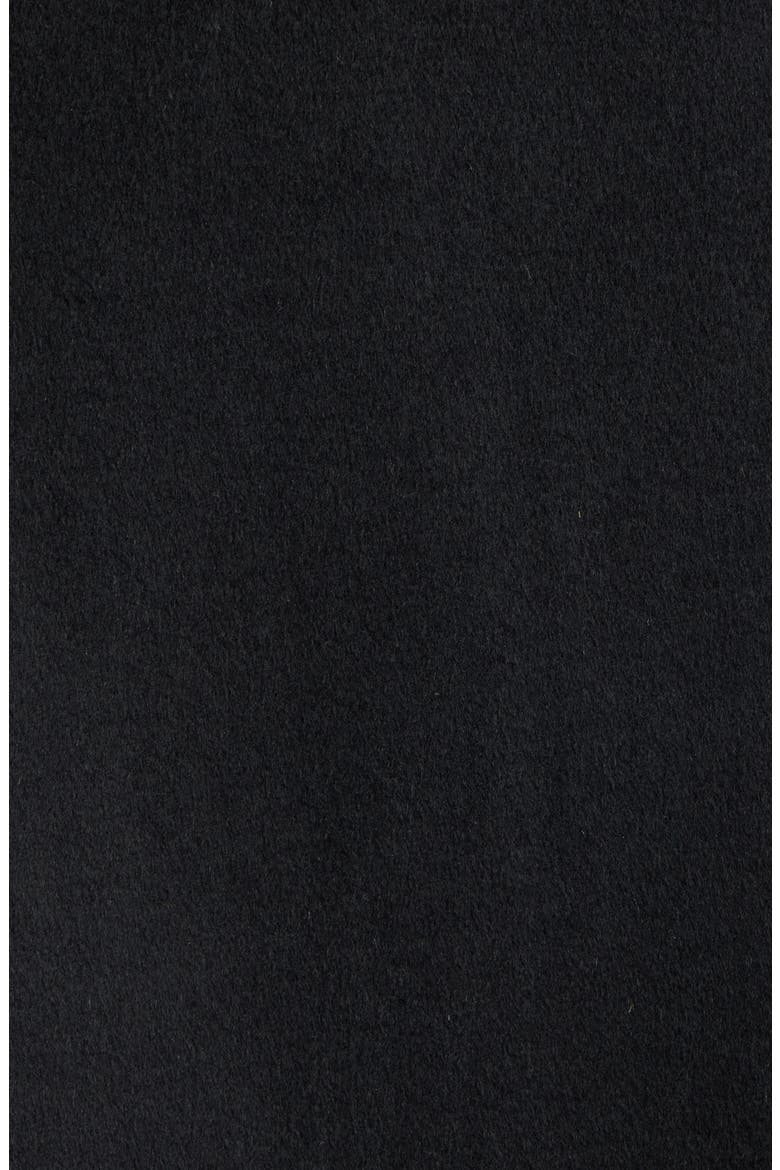 Tomoko Frige Trim Wool Blend Jacket, Alternate, color, BLACK