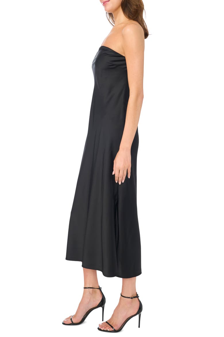 Strapless Maxi Dress, Alternate, color, RICH BLACK
