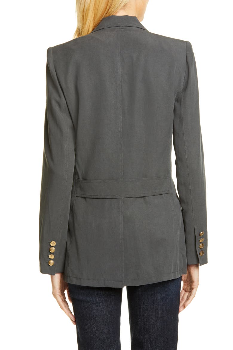 Unstructured Double Breasted Blazer, Alternate, color, SLATE