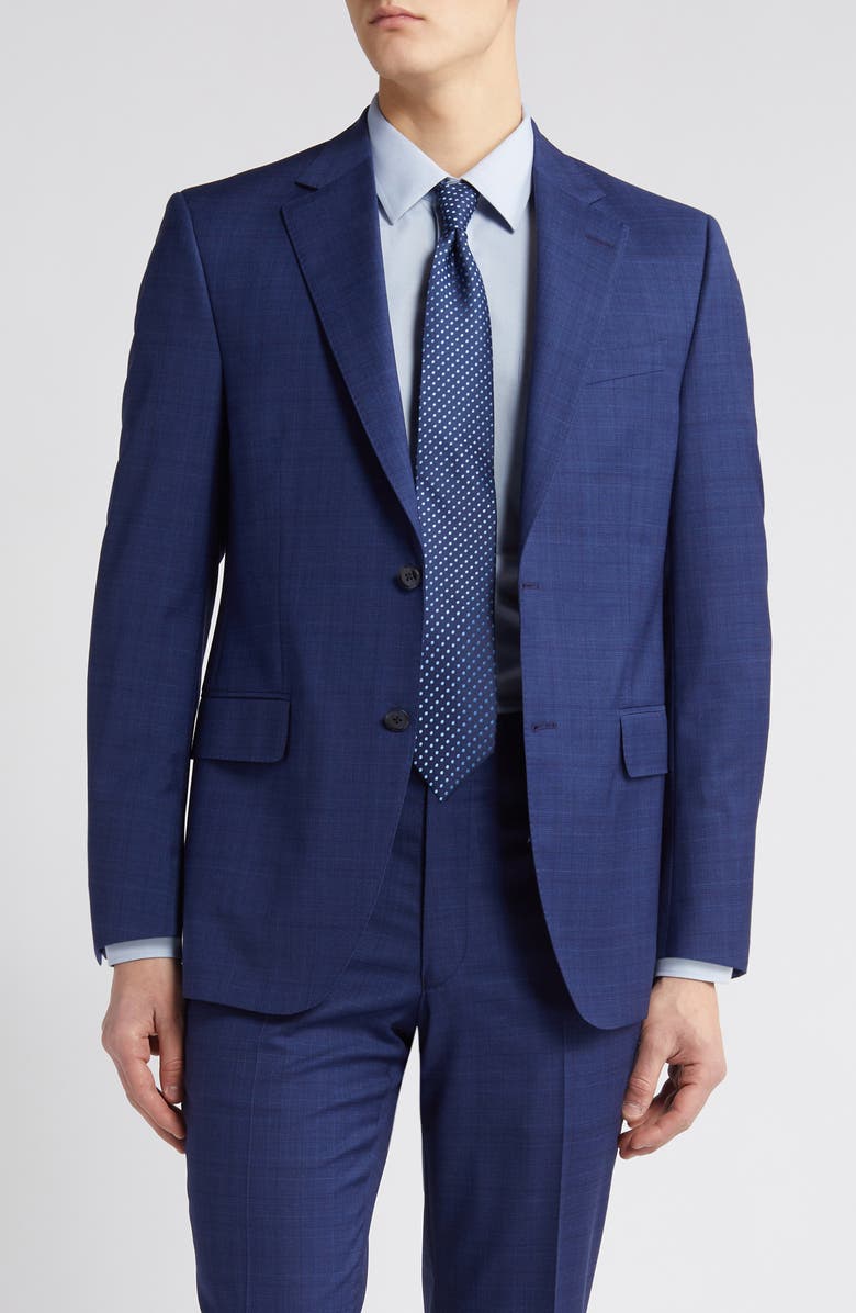 Peter Millar Glen Plaid Tailored Fit Wool Suit, Alternate, color,