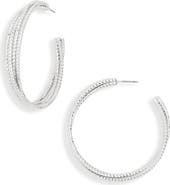 NORDSTROM RACK Textured Four Row Hoop Earrings