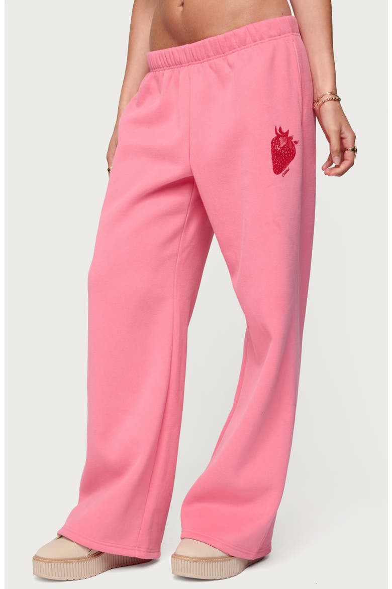 Strawberry Babe Sweatpants, Main, color, PINK