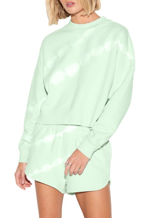 Palisades Shibori Crewneck Cotton Sweatshirt