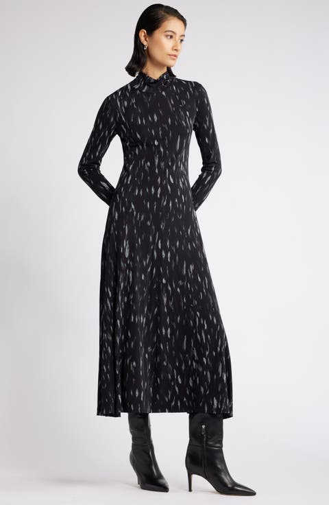 Long Sleeve Matte Jersey Dress