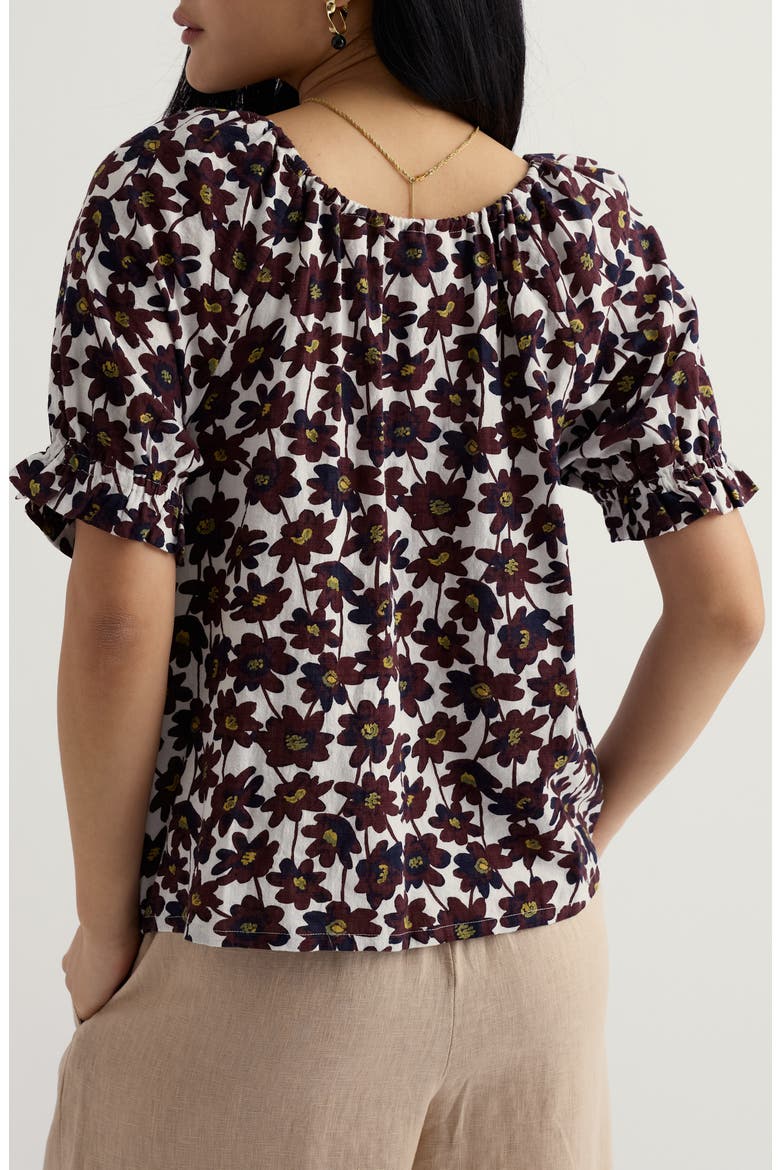 Ceanothus Keyhole Neck Top, Alternate, color, INKED COSMOS CHALK