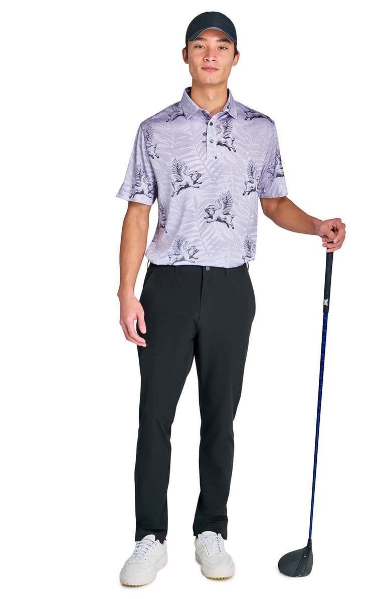 CONSTRUCT Regular Fit Flying Pigs Recycled Performance Golf Polo, Alternate, color, Grey