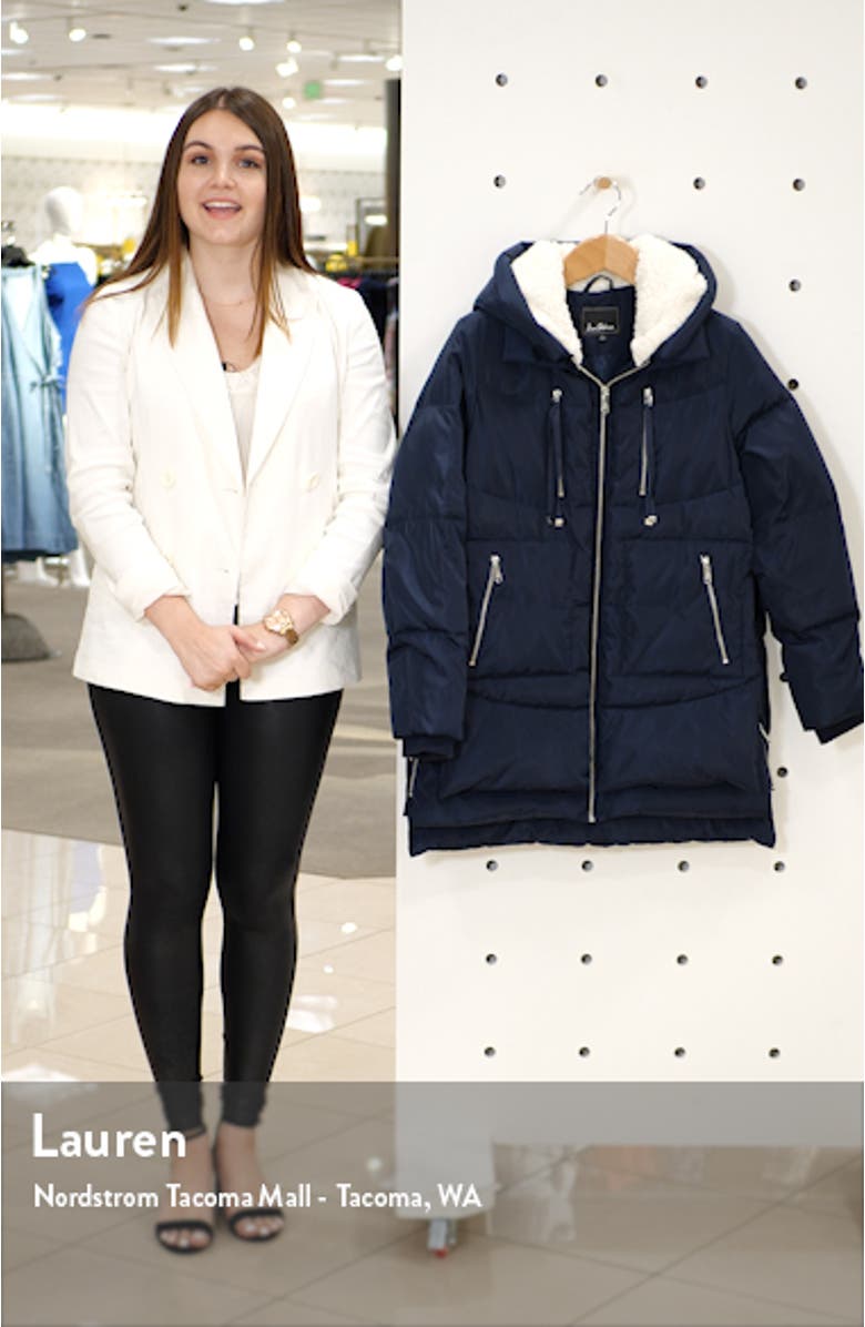 Faux Shearling Lined Puffer Coat, sales video thumbnail