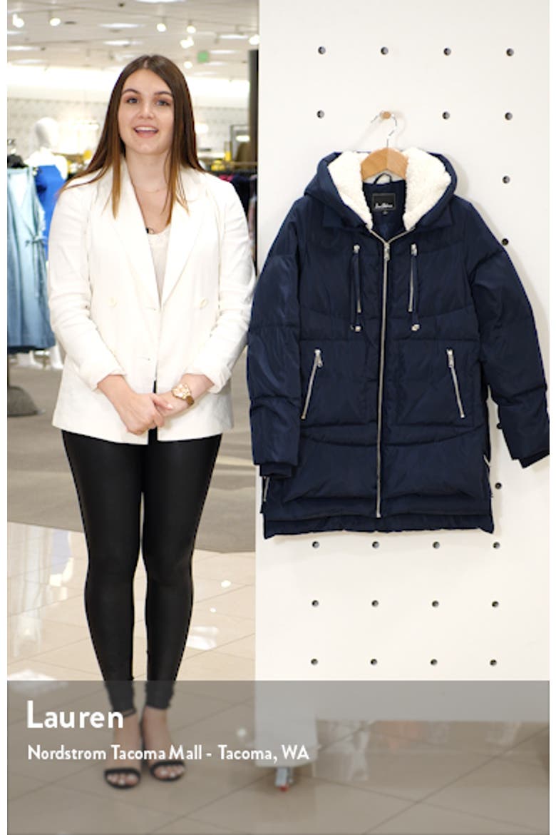 Faux Shearling Lined Puffer Coat video