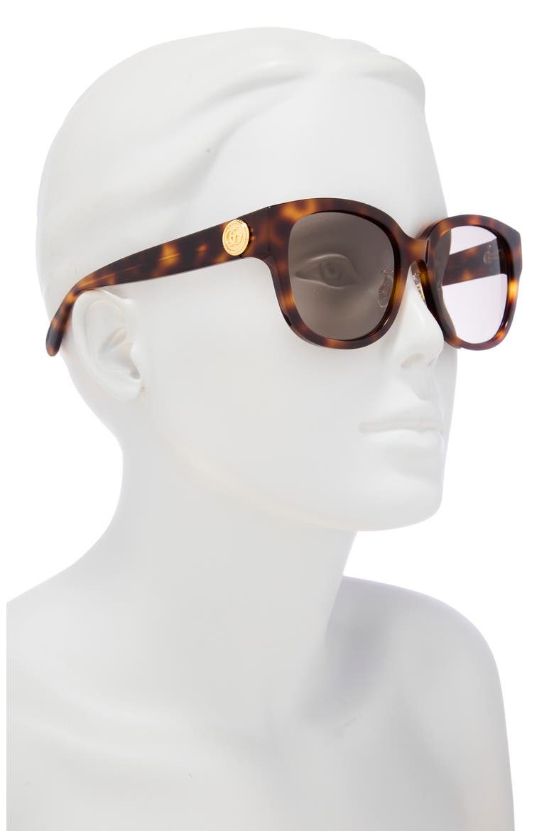 55mm Round Sunglasses, Alternate, color, HAVANA HAVANA BROWN