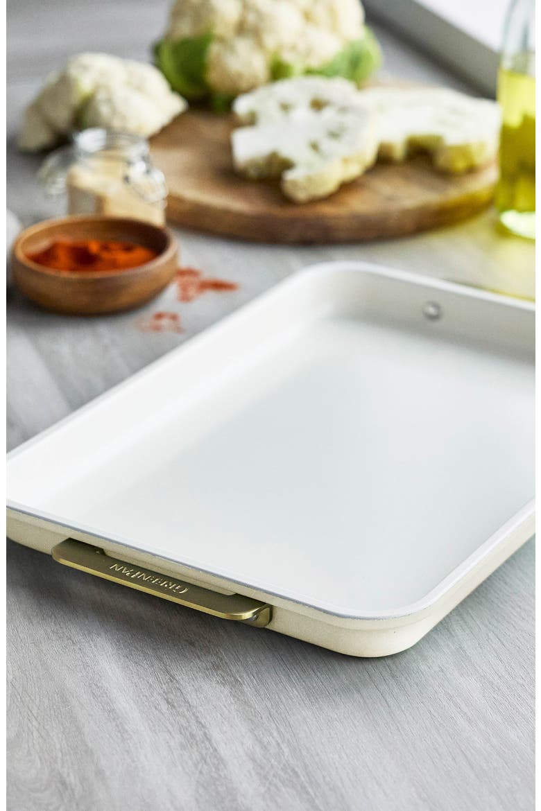 Ceramic Nonstick 13 x 9 Cookie Sheet, Alternate, color, CREAM