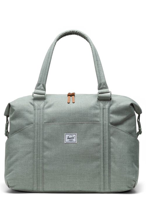 Shop Herschel Supply Co . Strand 24-liter Duffle Diaper Bag In Iceberg Green Crosshatch