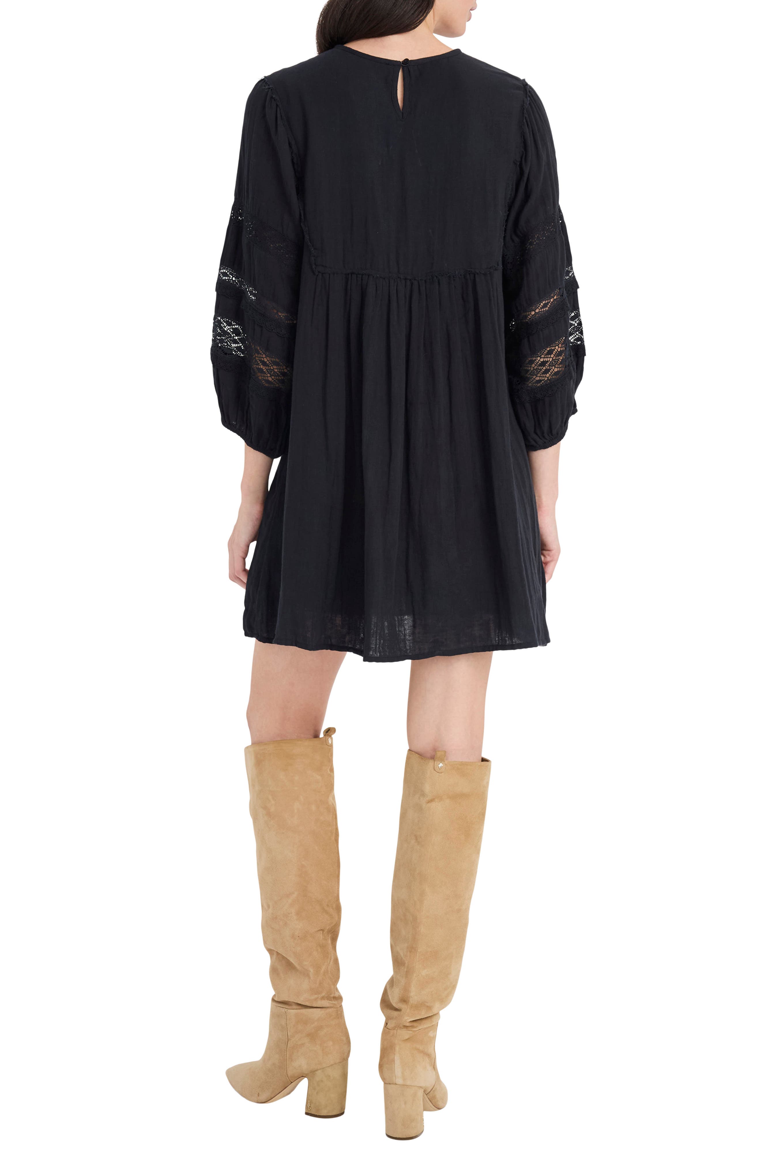Lace & Embroidery Minidress - image 2