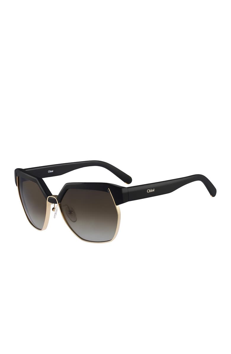 Chloé 60mm Round Sunglasses, Main, color, 