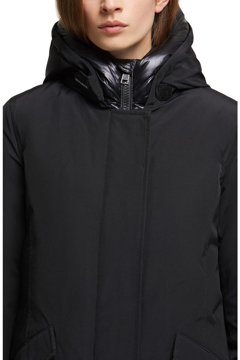 Arctic Hooded Down Parka, Alternate, color, BLACK