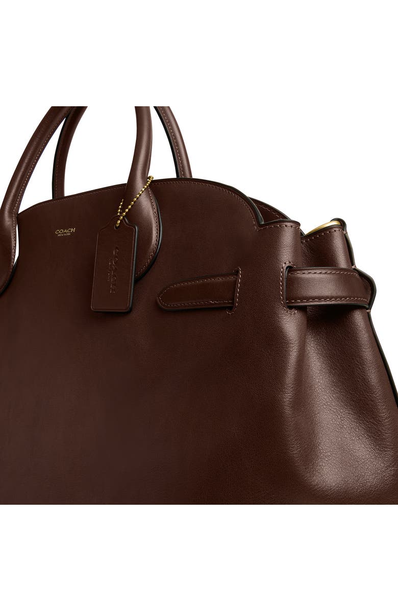 COACH Empire Soft Leather Carryall Satchel, Alternate, color, Maple