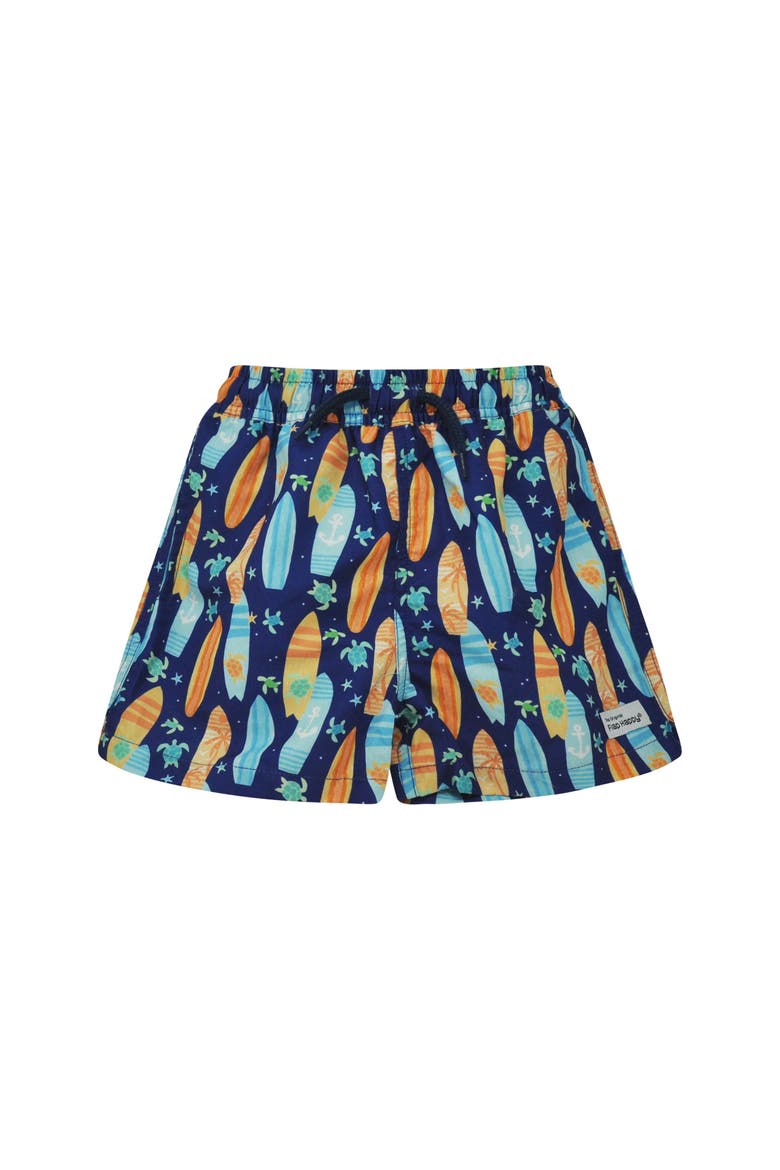 Boys UPF 50+ Wesley Swim Trunks with Mesh Liner, Main, color, Beachy Boards