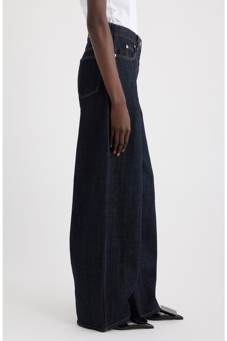Le de-Nîmes Ovalo Wide Leg Jeans, Alternate, color, DARK NAVY