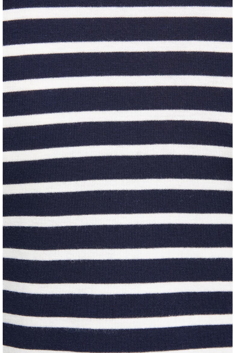 Feeder Stripe Long Sleeve Pima Cotton Blend Top, Alternate, color, WAVECREST/ OFF WHITE