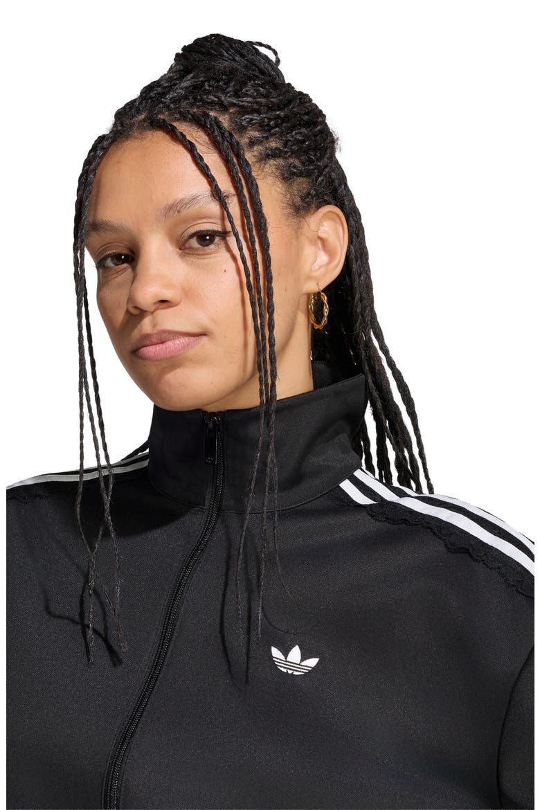 Lace Oversized Archive Track Top, Alternate, color, BLACK