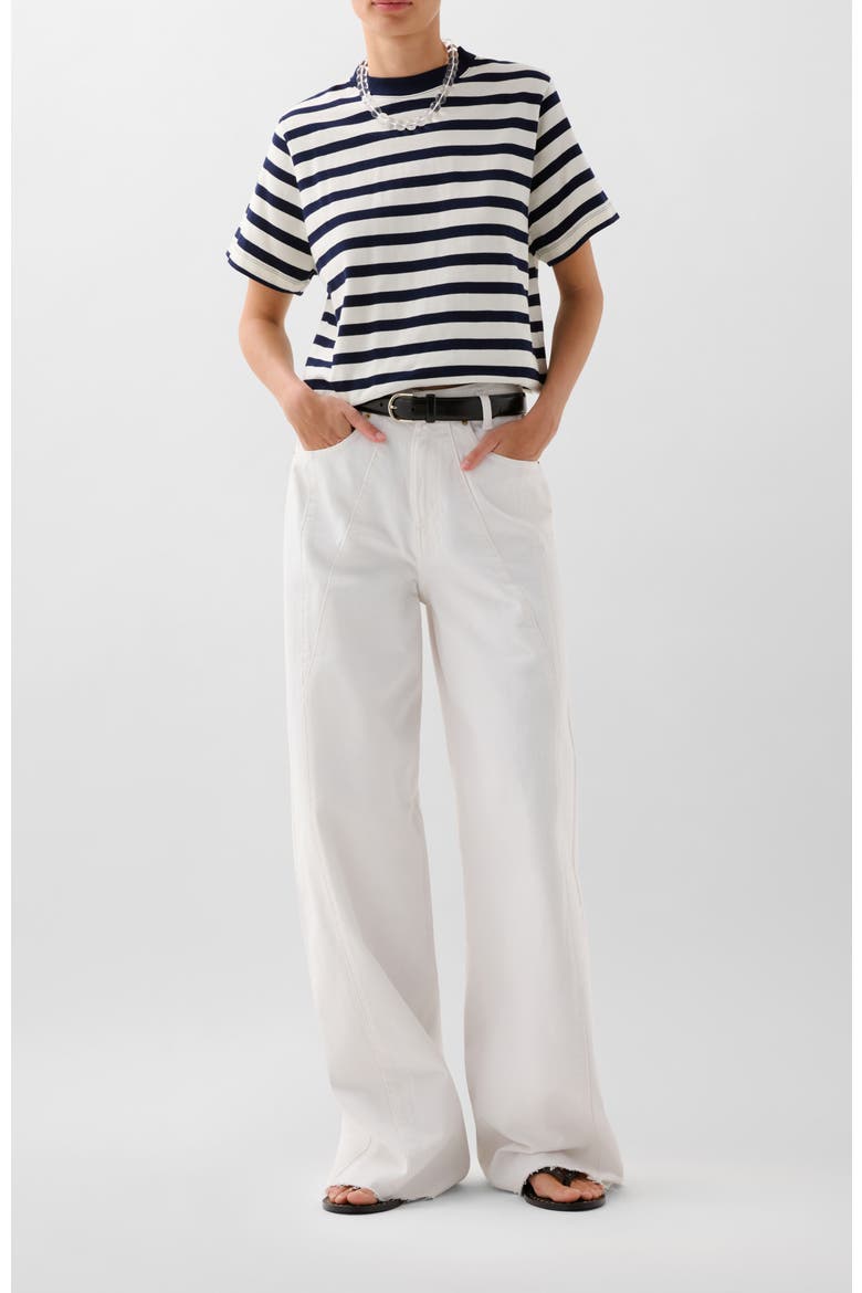 Heavy Solid Tee, Alternate, color, Navystripes